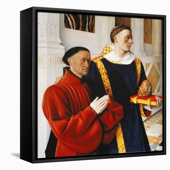 Etienne Chevalier and Saint Stephen-Jean Fouquet-Framed Premier Image Canvas