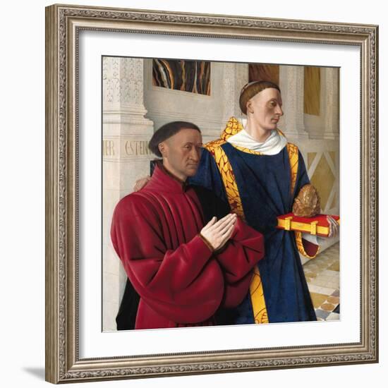 Etienne Chevalier with St. Stephen-Jean Fouquet-Framed Giclee Print