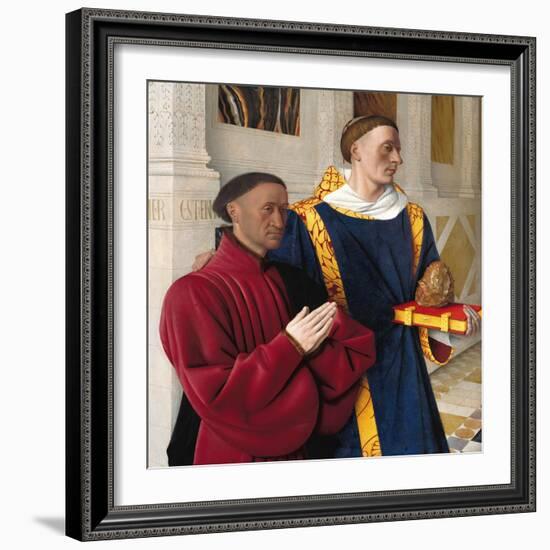 Etienne Chevalier with St. Stephen-Jean Fouquet-Framed Giclee Print