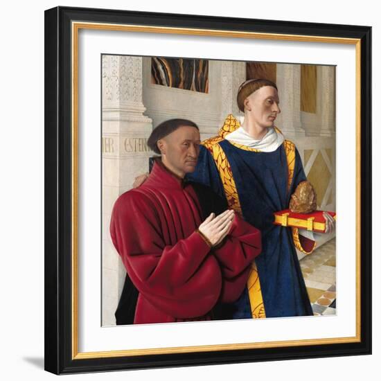 Etienne Chevalier with St. Stephen-Jean Fouquet-Framed Giclee Print