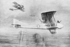 Three-Seated Aeroplane on a Photographic Mission, Protected by a Spad Fighter Aircraft, 1918-Etienne Cournault-Premier Image Canvas