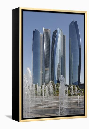 Etihad Towers, Abu Dhabi, United Arab Emirates, Middle East-Bruno Barbier-Framed Premier Image Canvas