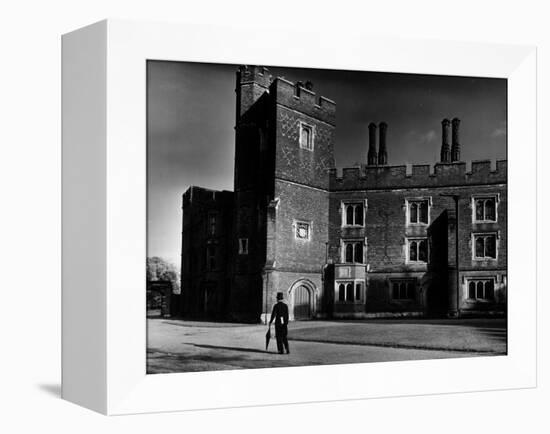 Eton Student Wearing Traditional Tails and Topper in Weston Yard Which Houses Seventy Scholars-Margaret Bourke-White-Framed Premier Image Canvas