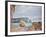Etretat, Beach and Falaise D'Aval, 1884-Claude Monet-Framed Giclee Print
