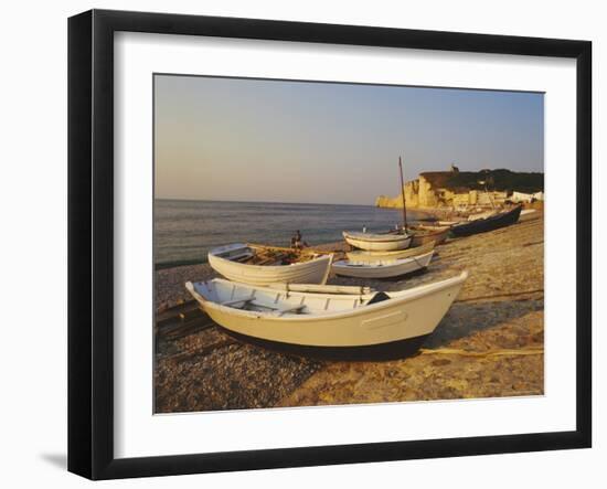 Etretat, Falaise d'Amont, Normandy, France, Europe-David Hughes-Framed Photographic Print