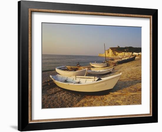 Etretat, Falaise d'Amont, Normandy, France, Europe-David Hughes-Framed Photographic Print