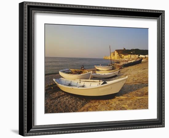 Etretat, Falaise d'Amont, Normandy, France, Europe-David Hughes-Framed Photographic Print