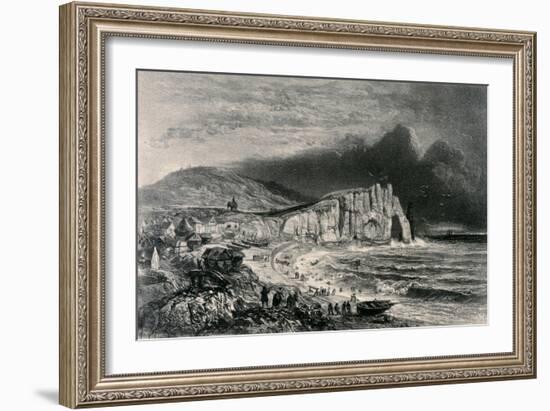 Etretat, Illustration from the Chapter on Normandy from 'La Normandie Illustree', Engraved by…-Felix Benoist-Framed Giclee Print