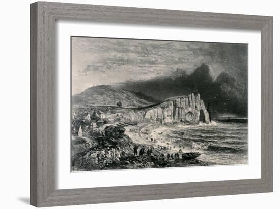 Etretat, Illustration from the Chapter on Normandy from 'La Normandie Illustree', Engraved by…-Felix Benoist-Framed Giclee Print