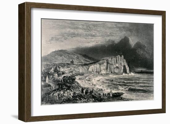 Etretat, Illustration from the Chapter on Normandy from 'La Normandie Illustree', Engraved by…-Felix Benoist-Framed Giclee Print