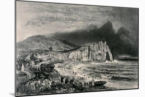 Etretat, Illustration from the Chapter on Normandy from 'La Normandie Illustree', Engraved by…-Felix Benoist-Mounted Giclee Print