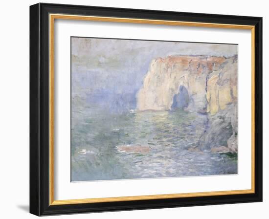 Etretat, la Manneporte, reflets sur l'eau-Claude Monet-Framed Giclee Print