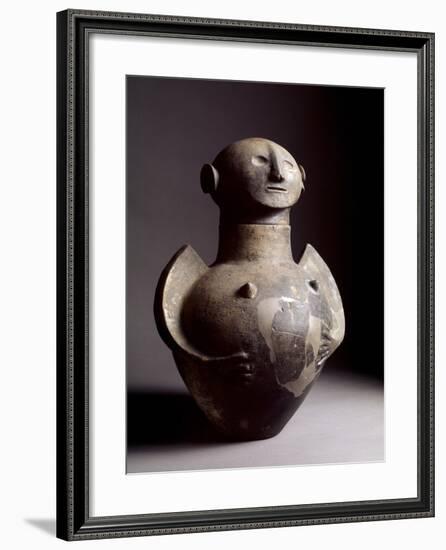 Etruscan Art: Pregnant Woman Shaped Cinerary Vase-null-Framed Photographic Print