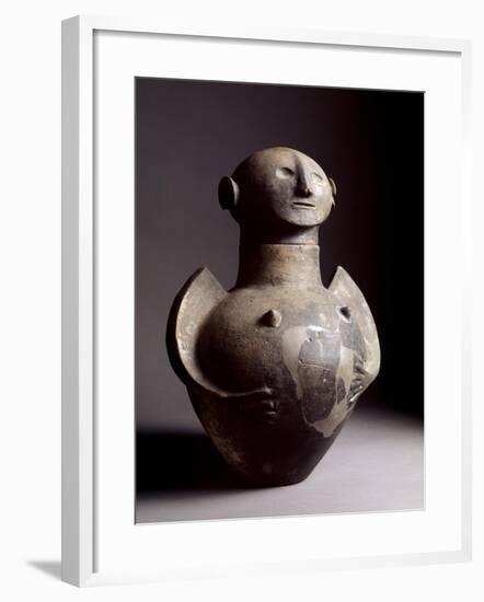 Etruscan Art: Pregnant Woman Shaped Cinerary Vase-null-Framed Photographic Print