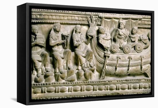 Etruscan Bas-Relief of a Sarcophagus Depicting Ulysses-null-Framed Premier Image Canvas