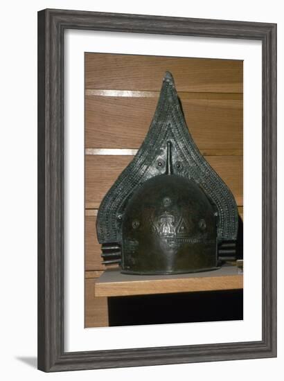 Etruscan Bronze Crested Helmet, c7th century BC-Unknown-Framed Giclee Print