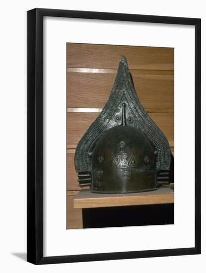 Etruscan Bronze Crested Helmet, c7th century BC-Unknown-Framed Giclee Print