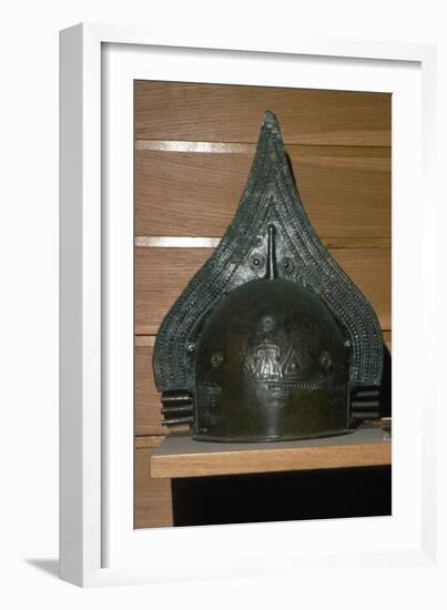 Etruscan Bronze Crested Helmet, c7th century BC-Unknown-Framed Giclee Print