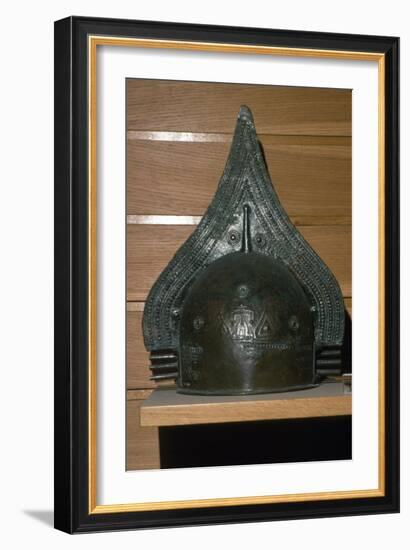 Etruscan Bronze Crested Helmet, c7th century BC-Unknown-Framed Giclee Print