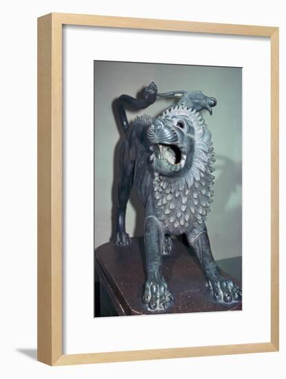 Etruscan bronze of a chimera. Artist: Unknown-Unknown-Framed Giclee Print