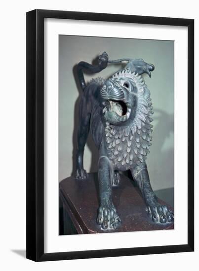 Etruscan bronze of a chimera. Artist: Unknown-Unknown-Framed Giclee Print