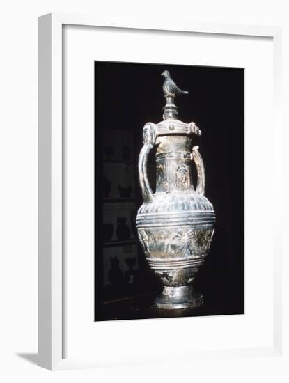 Etruscan Bucchero Vase from Chiusi, 7th century BC-6th century BC-Unknown-Framed Giclee Print