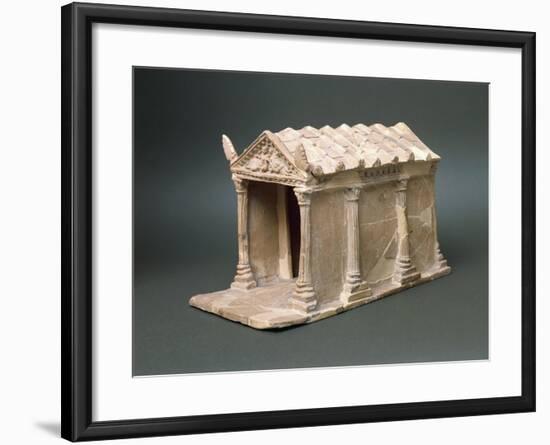 Etruscan Civilization, Model of Temple in Terracotta, from Vulci, Montalto Di Castro-null-Framed Giclee Print