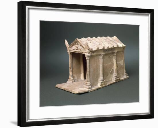 Etruscan Civilization, Model of Temple in Terracotta, from Vulci, Montalto Di Castro-null-Framed Giclee Print