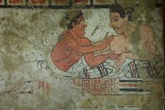 Detail of a Mural from the Tomb of the Infernal Quadriga-Etruscan-Mounted Giclee Print