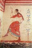 Woman at Her Toilet, Detail from a Funerary Scene, Samnite Period, 5th-4th Century BC-Etruscan-Premier Image Canvas