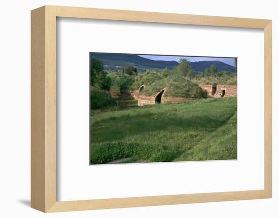 Etruscan tombs in the necropolis at Caere, 9th century BC. Artist: Unknown-Unknown-Framed Photographic Print