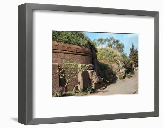 Etruscan tombs in the necropolis at Caere, 9th century BC. Artist: Unknown-Unknown-Framed Photographic Print