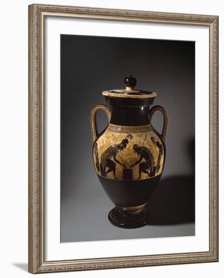 Etruscan Vase Depicting Achilles and Ajax Playing Dice-null-Framed Photographic Print