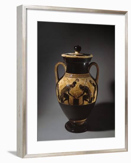 Etruscan Vase Depicting Achilles and Ajax Playing Dice-null-Framed Photographic Print