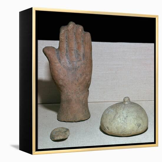 Etruscan votive offerings from a sanctuary of healing-Unknown-Framed Premier Image Canvas