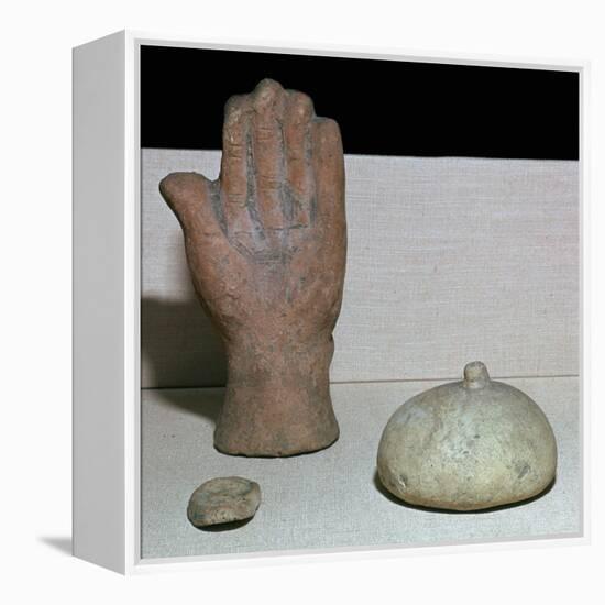 Etruscan votive offerings from a sanctuary of healing-Unknown-Framed Premier Image Canvas