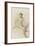 Etude académique et myologique d'un homme nu assis-Eugene Delacroix-Framed Giclee Print
