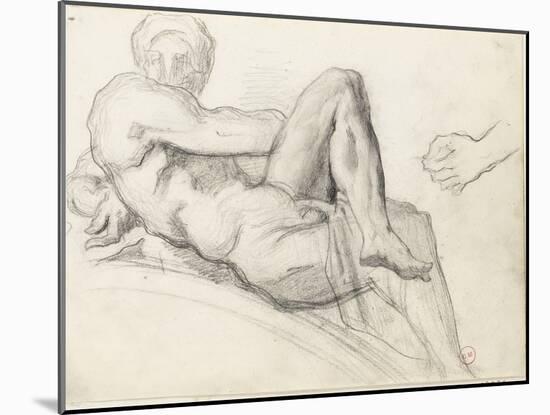 Etude d'après la sculpture de Michel-Ange : tombeau des Médicis, Florence, étude de main-Gustave Moreau-Mounted Giclee Print
