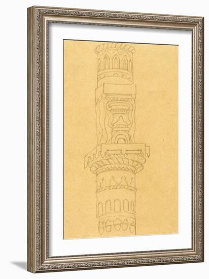 Etude d'architecture indienne-Gustave Moreau-Framed Giclee Print