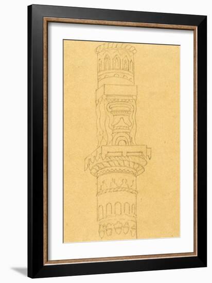 Etude d'architecture indienne-Gustave Moreau-Framed Giclee Print