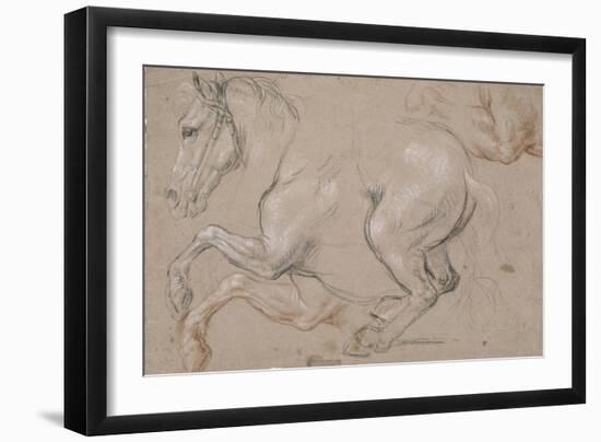 Etude d'un cheval galopant vers la gauche; étude pour le portrait du duc de Chartres-Pierre Mignard-Framed Giclee Print