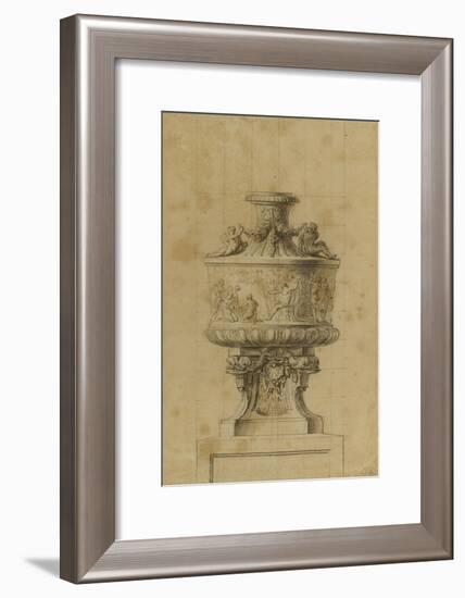 Etude d'un vase orné d'un bas-relief-null-Framed Giclee Print