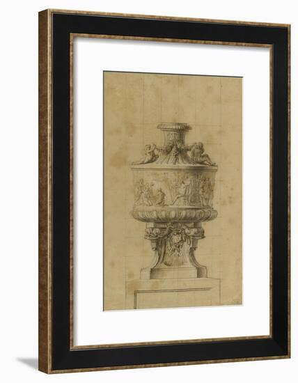 Etude d'un vase orné d'un bas-relief-null-Framed Giclee Print