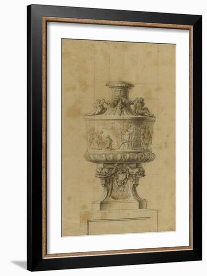 Etude d'un vase orné d'un bas-relief-null-Framed Giclee Print