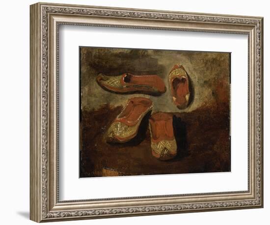 Etude de babouches-Eugene Delacroix-Framed Giclee Print