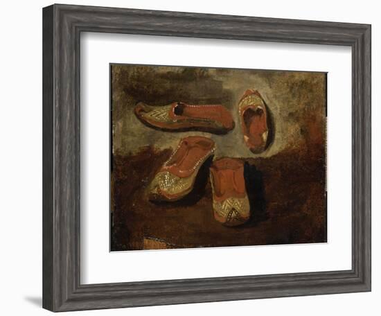 Etude de babouches-Eugene Delacroix-Framed Giclee Print