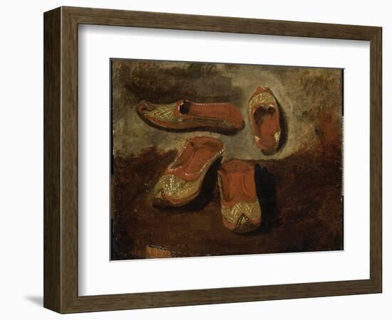 Etude de babouches-Eugene Delacroix-Framed Giclee Print