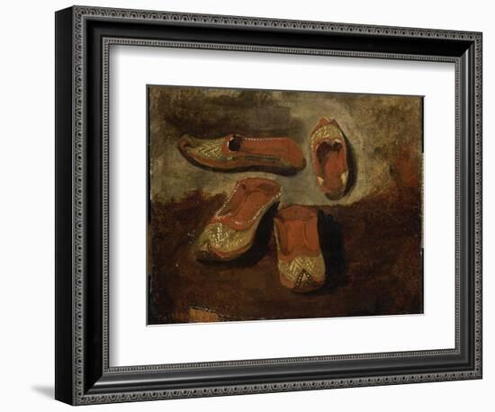 Etude de babouches-Eugene Delacroix-Framed Giclee Print