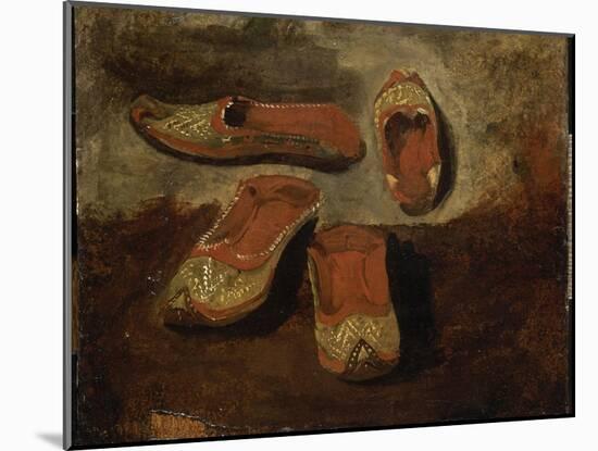 Etude de babouches-Eugene Delacroix-Mounted Giclee Print