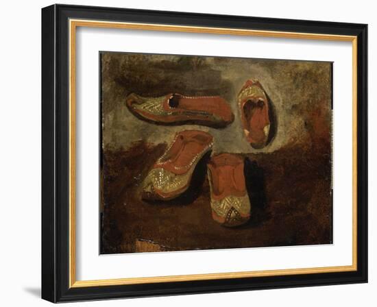 Etude de babouches-Eugene Delacroix-Framed Giclee Print